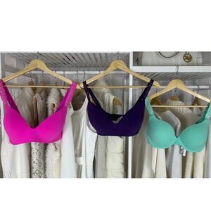 Victoria's Secret Women's Size 34D Set of 3 Smooth Multicolor T-Shirt Bras #0527